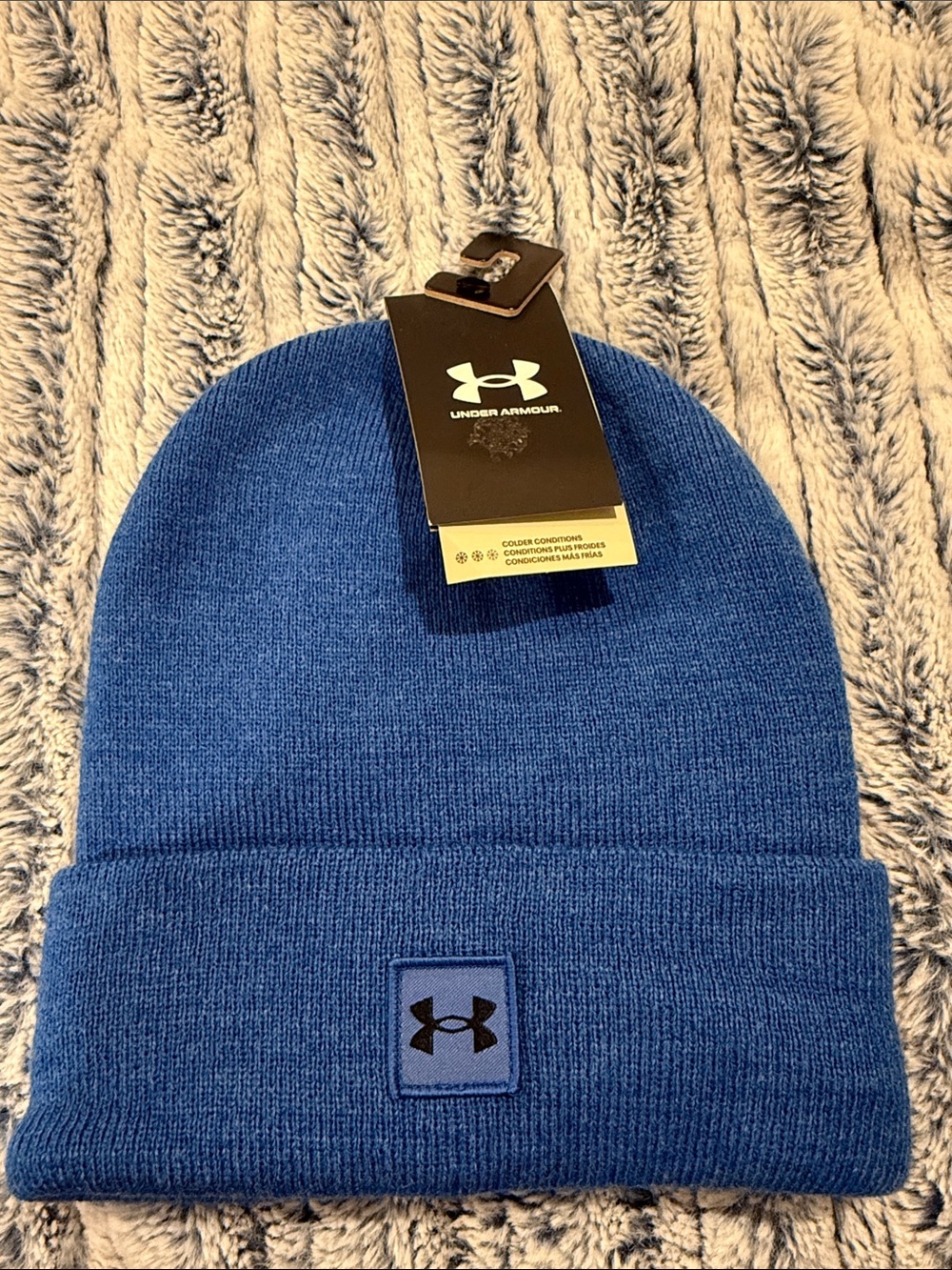 Under Armour Blue Knit Cuffed Beanie